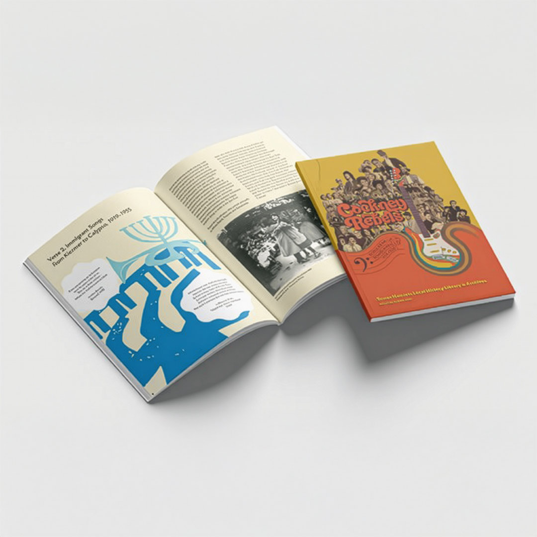 Copies of the Cockney Rebels exhibition book
