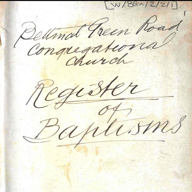 Bethnal Green Congregational Church Baptism Register, 1860-1945