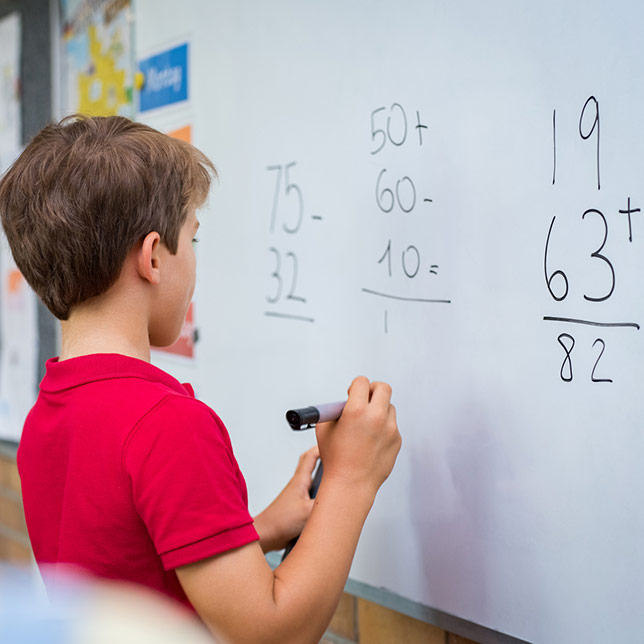 child doing maths