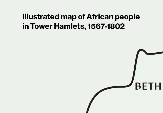 map of runaway enslaved african peoples in tower hamlets 