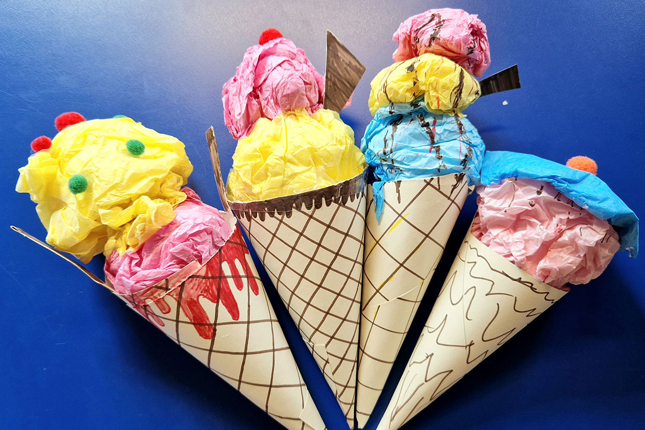 craft ice cream cones