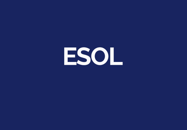 Text saying ESOL