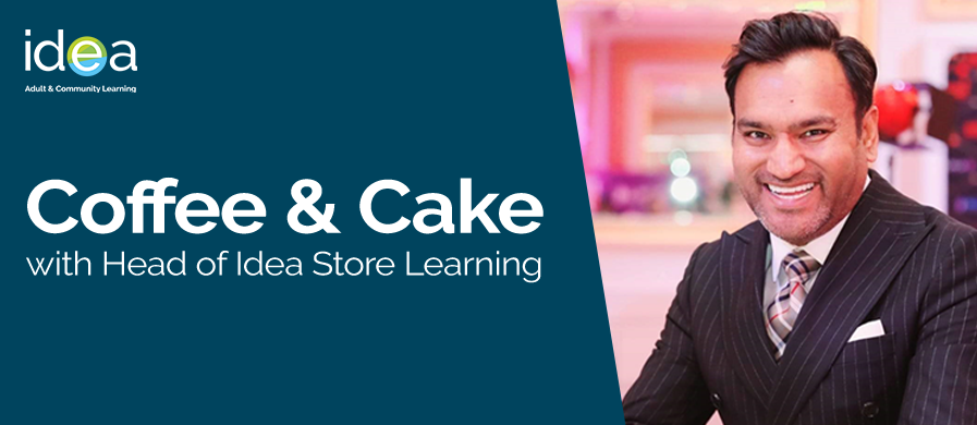 coffee and cake with head of idea store learning