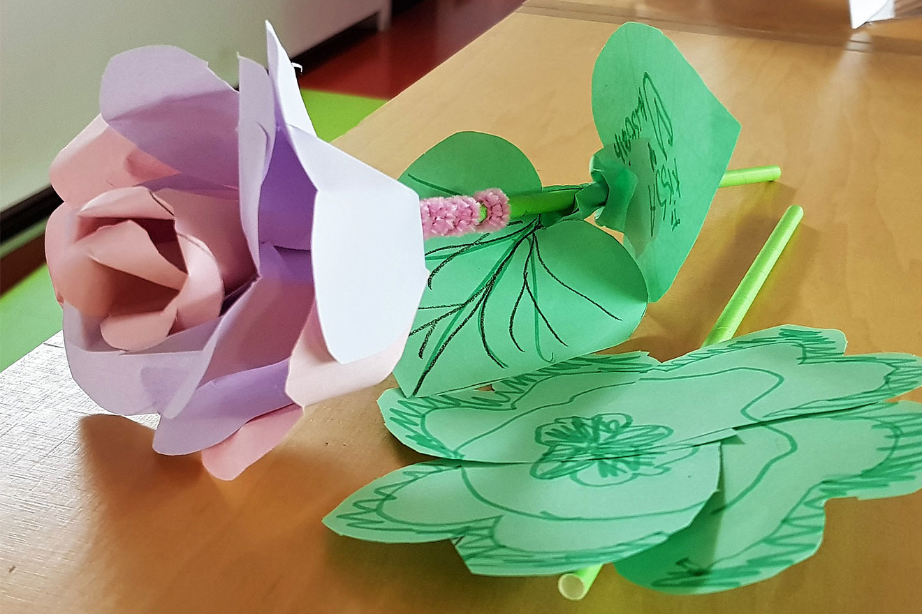 a paper flower