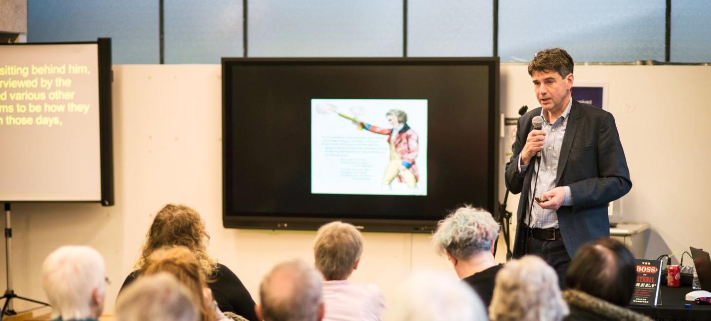 Julian Woodford at Idea Store Whitechapel at the Writeidea Festival 2017