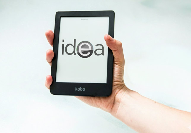 hand holding a kobo