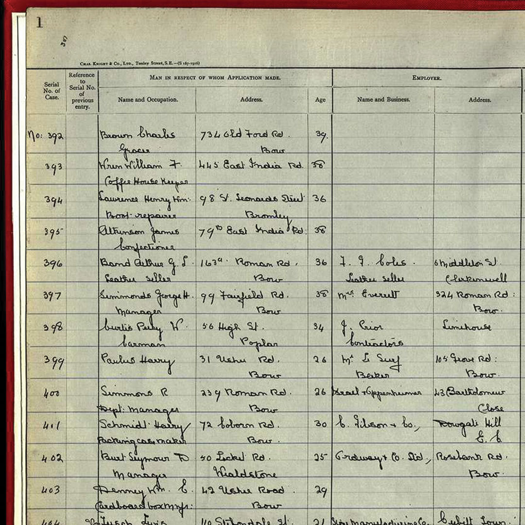 excerpt from the register