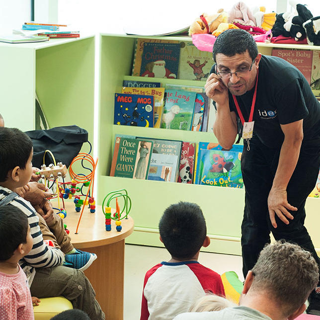 member of staff at story time