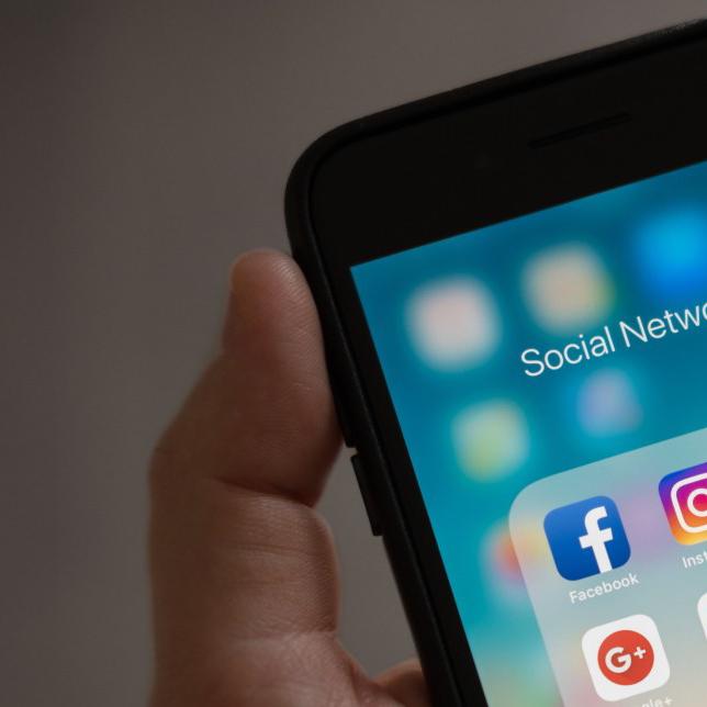 Social media on phone