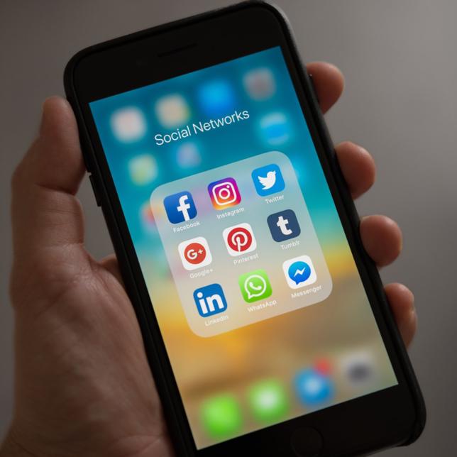 Social media on phone