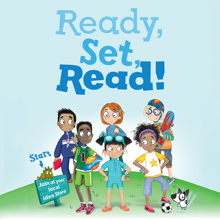 ready set read characters with logo