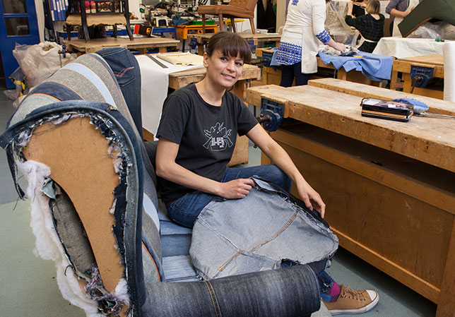 upholstery student