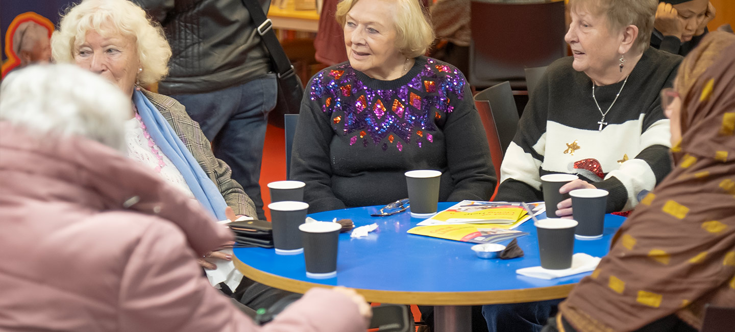 people at a warm hub