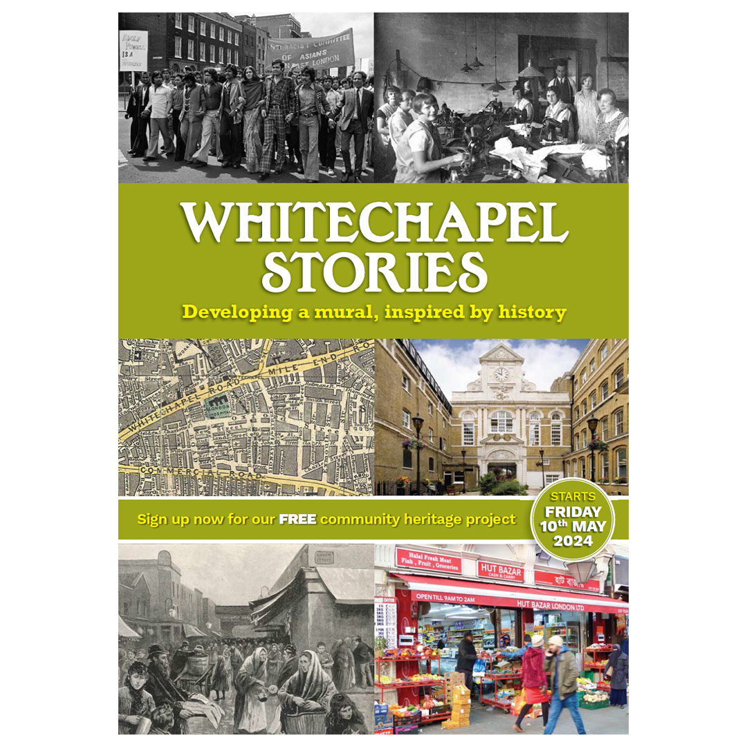 Cover of booklet produced for Whitechapel Stories Sidney Street Mural project