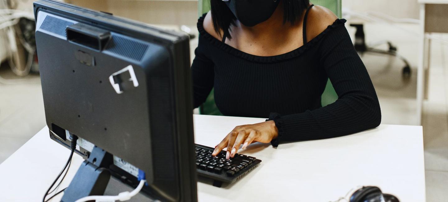 Woman on computer